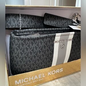 NWT Michael Kors Monogram Belt Bag in Gift Box
